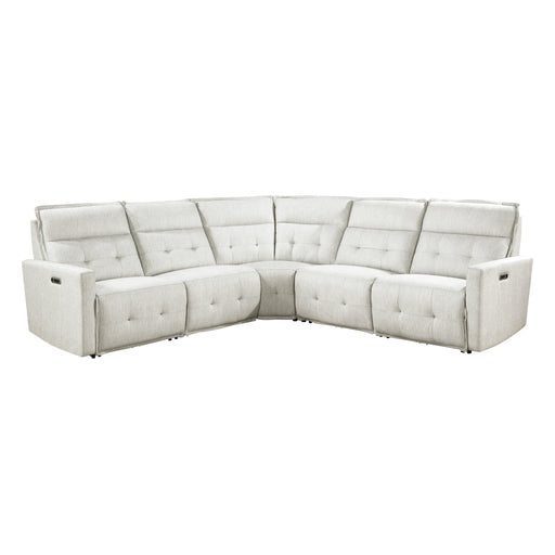 Salida-(5)5-Piece Modular Power Reclining Sectional with Power Headrests image