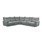 Tesoro-(6)6-Piece Modular Power Reclining Sectional with Power Headrests and USB Ports image