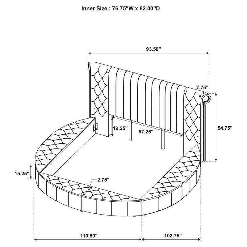 Sonya Panel Floor Storage Bed