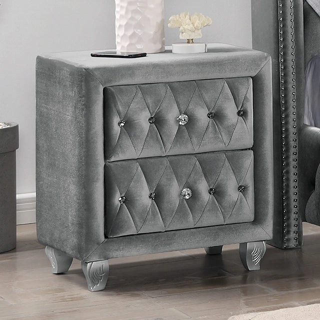 ZOHAR Night Stand, Gray