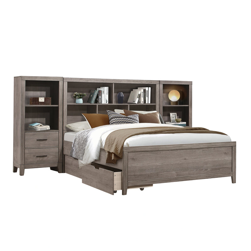 Woodrow-4pc Set Full Wall Bed with Toy Boxes (FB+2PNS+TFT) image