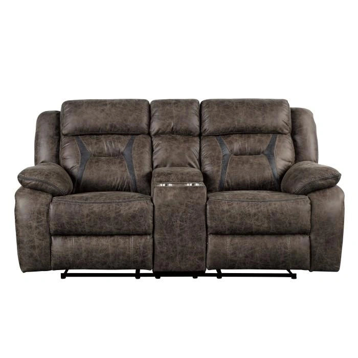 Madrona Double Reclining Loveseat in Dark Brown 9989DB-2