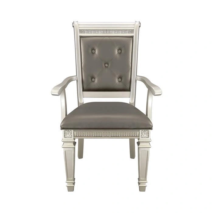 Bevelle Arm Chair in Silver (Set of 2) 1958A