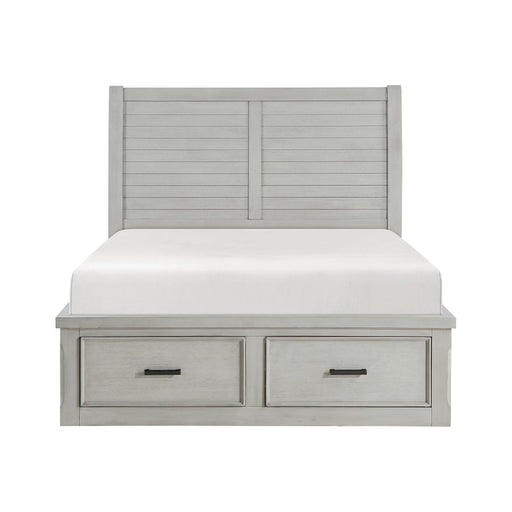 Willowbrook-(3) Queen Platform Bed with Storage Footboard and Side Rails image