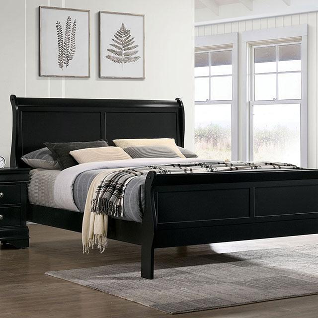LOUIS PHILIPPE E.King Bed, Black