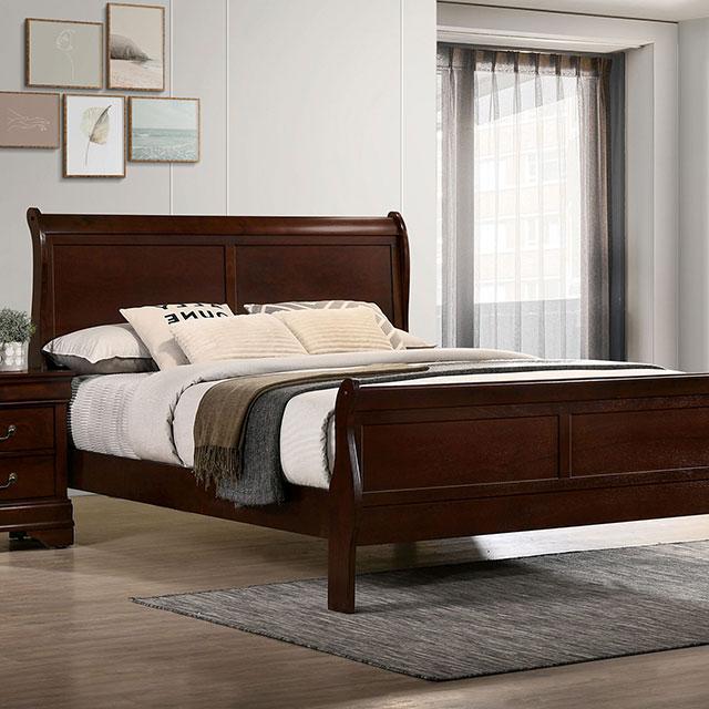LOUIS PHILIPPE Full Bed, Cherry
