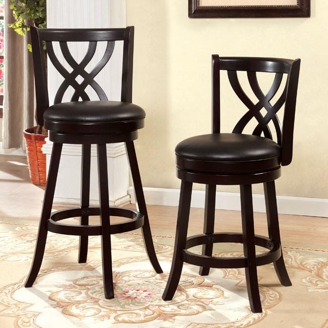 WENDEL Espresso 29" Swivel Bar Stool, Espresso