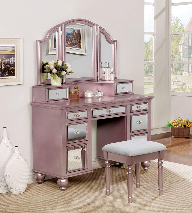 TRACY Rose Gold Vanity w/ Stool
