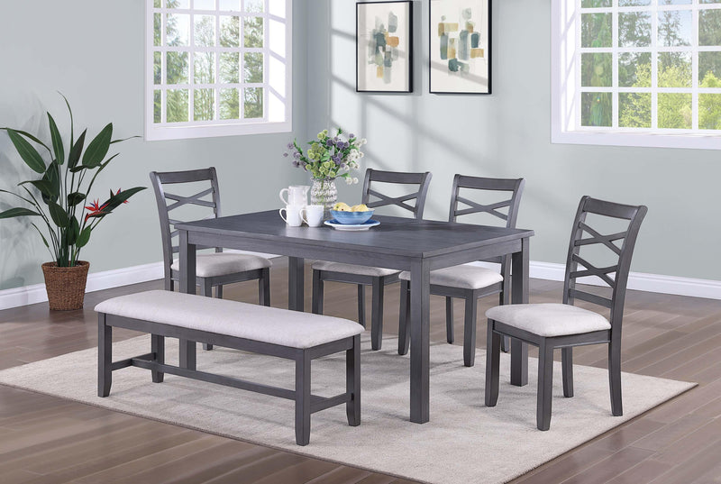Ysheng 6-Pcs Dining Set in Grey