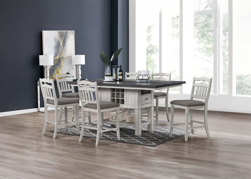 Serkou Counter Height Table in Antique White