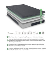 Burnham-11" California King Green Tea Gel-Infused Memory Foam Mattress image
