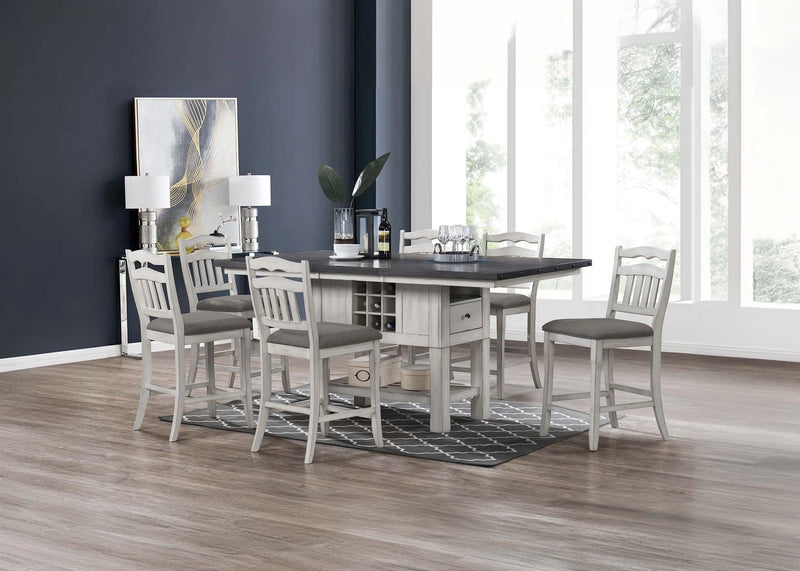 Serkou Counter Height Table in Antique White