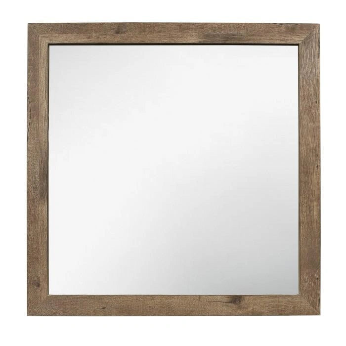 Mandan Mirror in Weathered Pine 1910-6