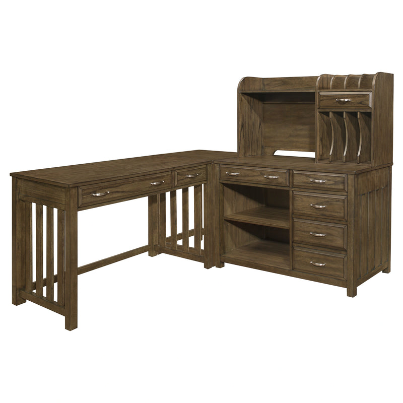 Blanche-4pc Corner Desk (Desk+Corner+Credenza+Hutch) image