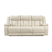Huron-Power Double Reclining Sofa with Center Drop-Down Cup Holders, Wireless Charger, Magazine Bag, LED and Charging Ports image