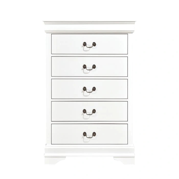 Mayville 5 Drawer Chest in White 2147W-9