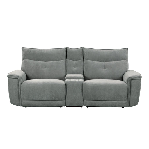 Tesoro-(3)Power Double Reclining Love Seat with Center Console, Power Headrests and USB Ports image