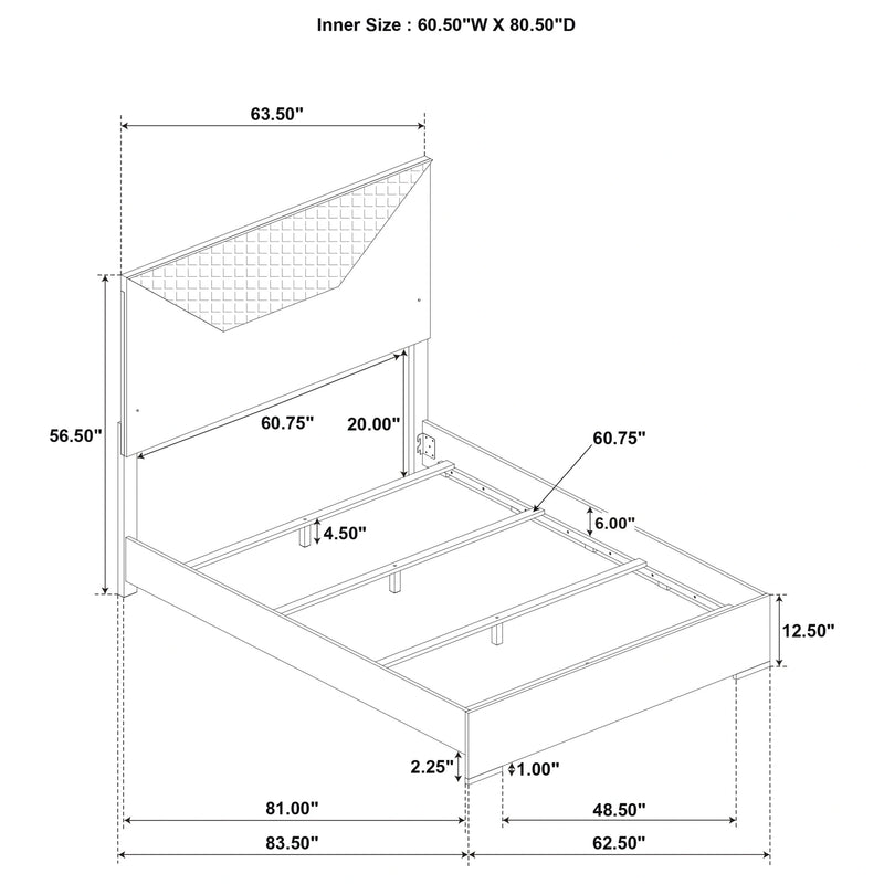 Ives Panel Bed with LED Lighting